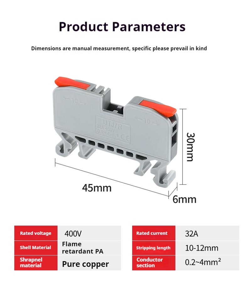 Fast Wire Cable Connectors 1 in 1 out UTJ7R