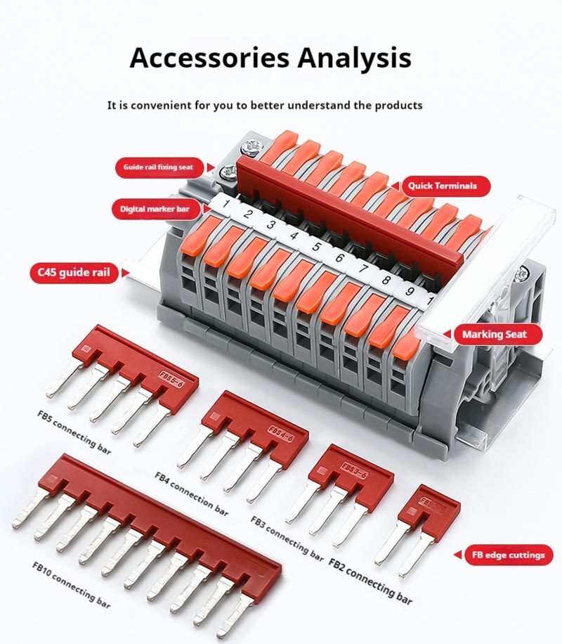 Fast Wire Cable Connectors 1 in 1 out UTJ7R