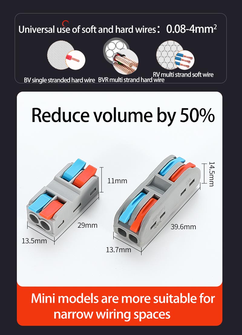 Fast Wire Cable Connectors 3 in 3 out PCT-5233G
