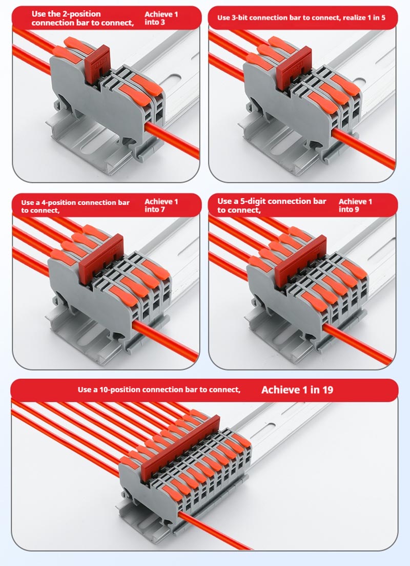 Fast Wire Cable Connectors 1 in 1 out UTJ7R