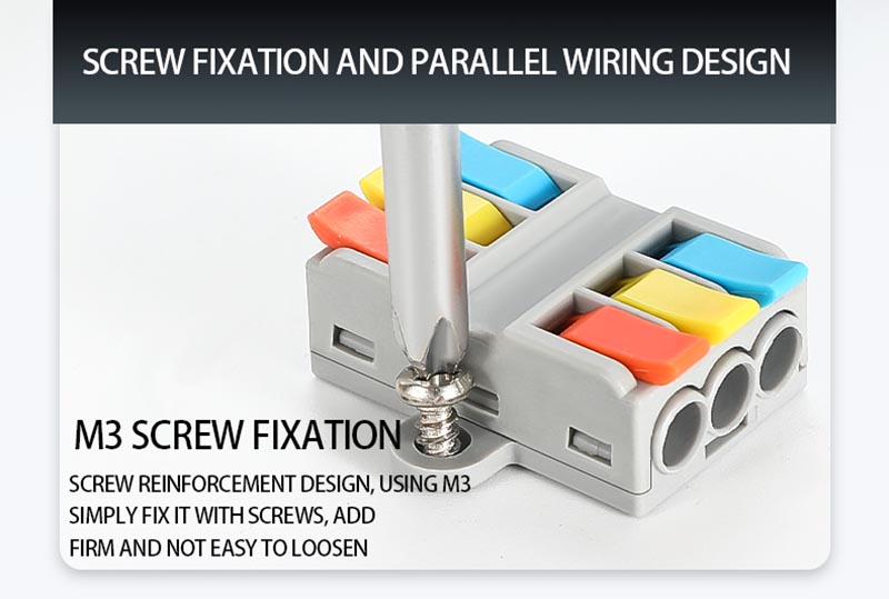 Fast Wire Cable Connectors 3 in 3 out PCT-5233G